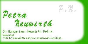 petra neuwirth business card